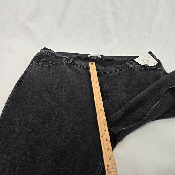 ABERCROMBIE & FITCH The '90s Slim Straight Hi-Rise Black Jeans Size 36/22R NEW! - Picture 14 of 16